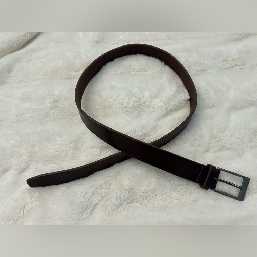 Express Dark Brown Leather Belt